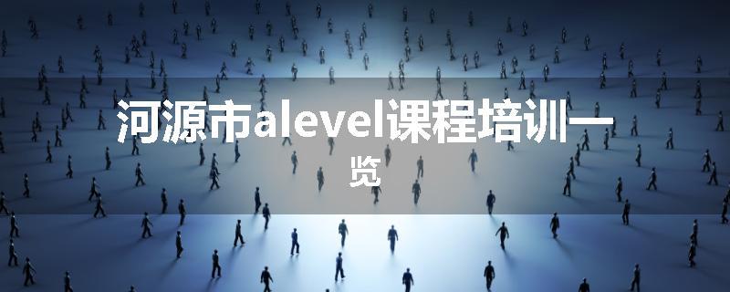 河源市alevel课程培训一览