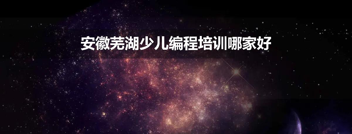 安徽芜湖少儿编程培训哪家好
