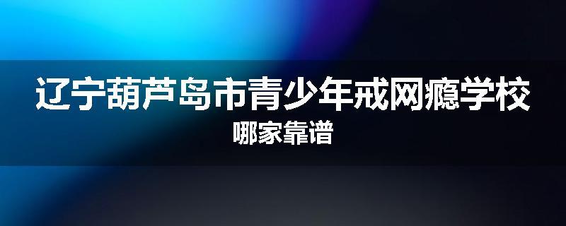 辽宁葫芦岛市青少年戒网瘾学校哪家靠谱