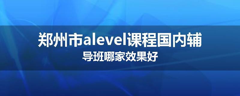 郑州市alevel课程国内辅导班哪家效果好