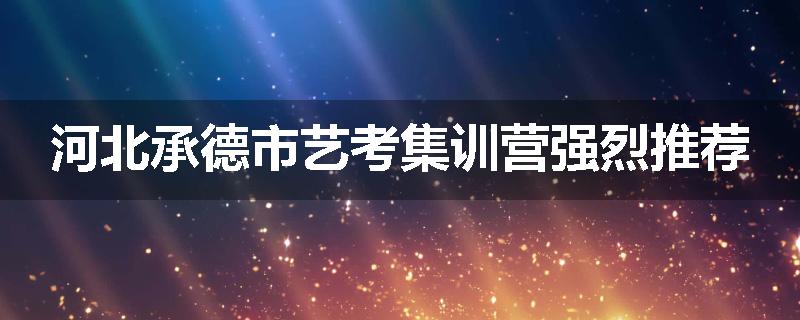 河北承德市艺考集训营强烈推荐