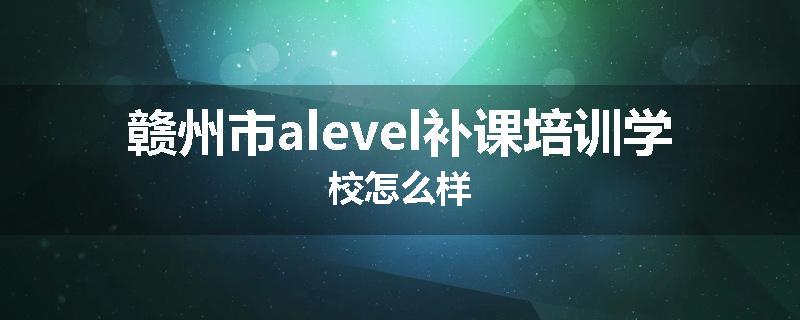 赣州市alevel补课培训学校怎么样