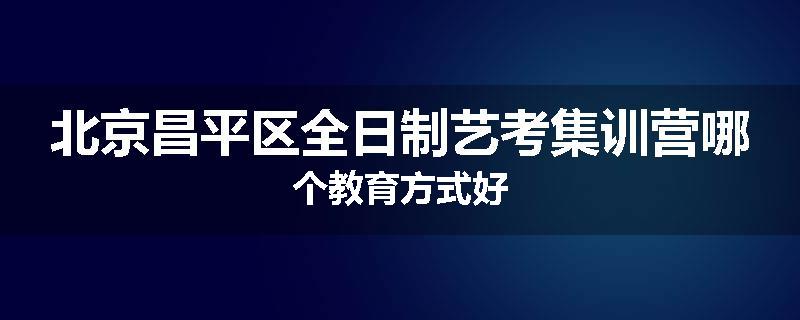 北京昌平区全日制艺考集训营哪个教育方式好
