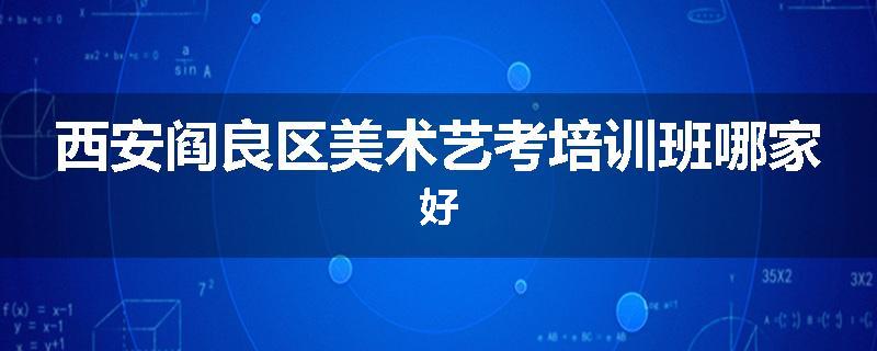 西安阎良区美术艺考培训班哪家好