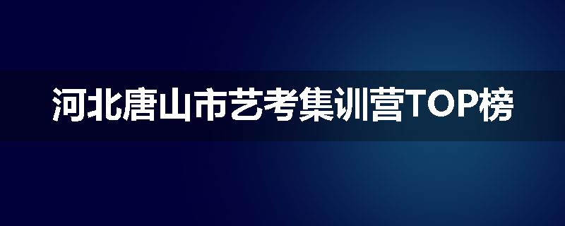 河北唐山市艺考集训营TOP榜