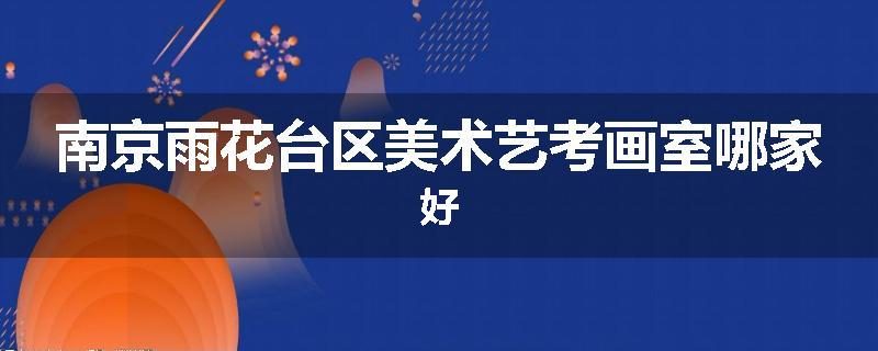 南京雨花台区美术艺考画室哪家好