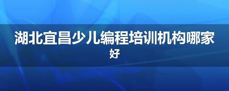 湖北宜昌少儿编程培训机构哪家好