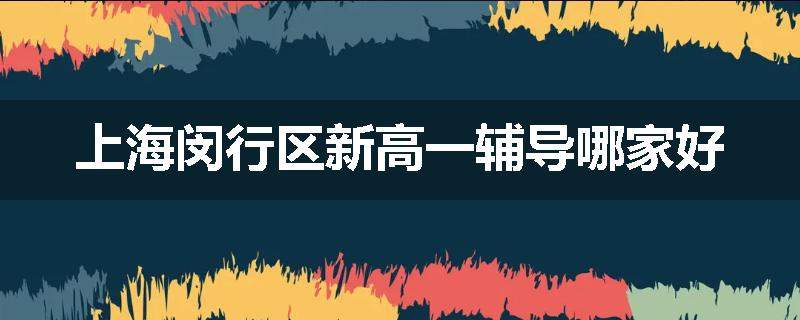 上海闵行区新高一辅导哪家好