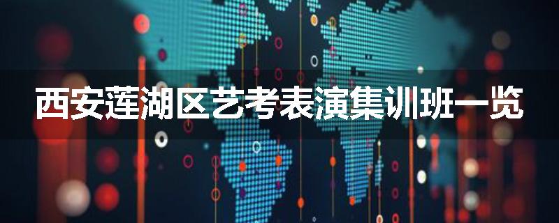 西安莲湖区艺考表演集训班一览