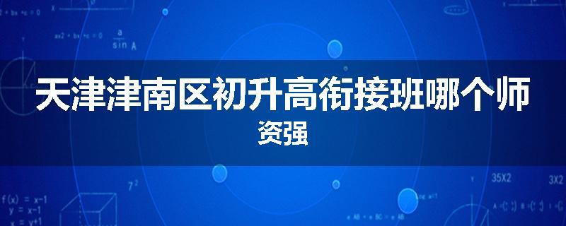 天津津南区初升高衔接班哪个师资强