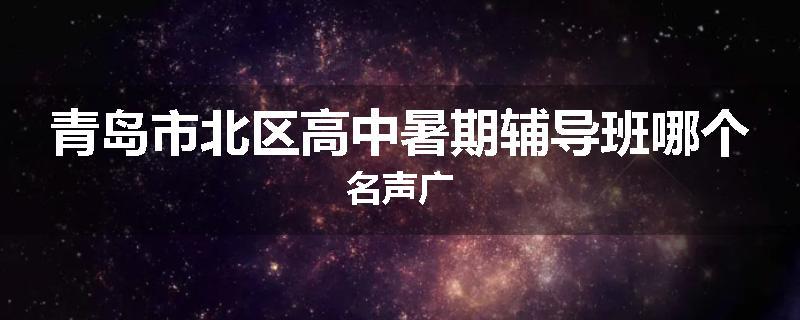 青岛市北区高中暑期辅导班哪个名声广