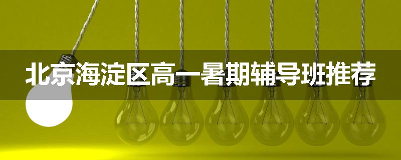 北京海淀区高一暑期辅导班推荐