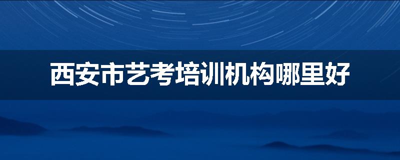西安市艺考培训机构哪里好
