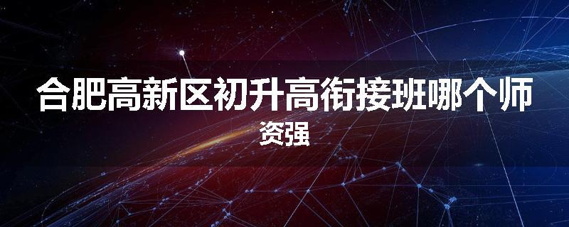 合肥高新区初升高衔接班哪个师资强