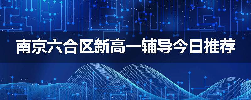 南京六合区新高一辅导今日推荐