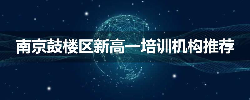 南京鼓楼区新高一培训机构推荐