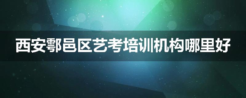 西安鄠邑区艺考培训机构哪里好