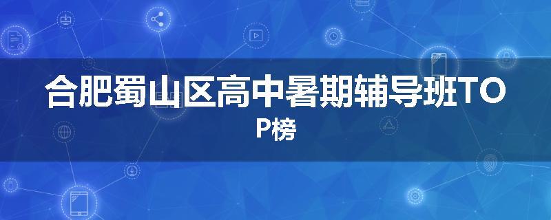 合肥蜀山区高中暑期辅导班TOP榜