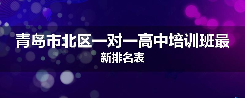 青岛市北区一对一高中培训班最新排名表