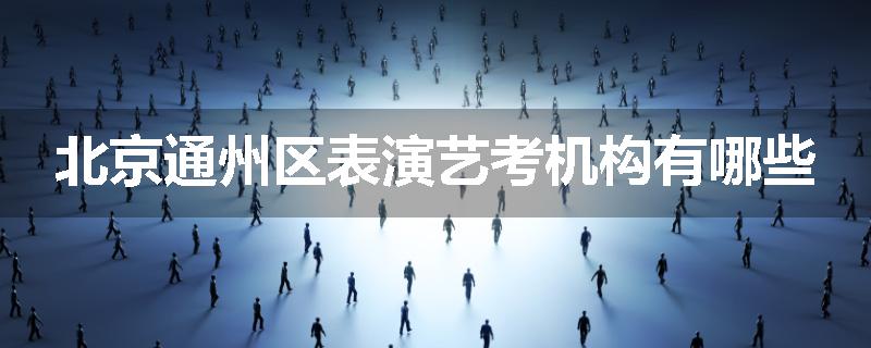 北京通州区表演艺考机构有哪些