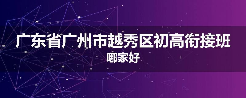 广东省广州市越秀区初高衔接班哪家好