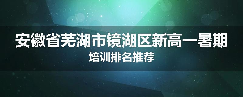 安徽省芜湖市镜湖区新高一暑期培训排名推荐