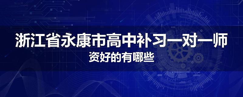 浙江省永康市高中补习一对一师资好的有哪些