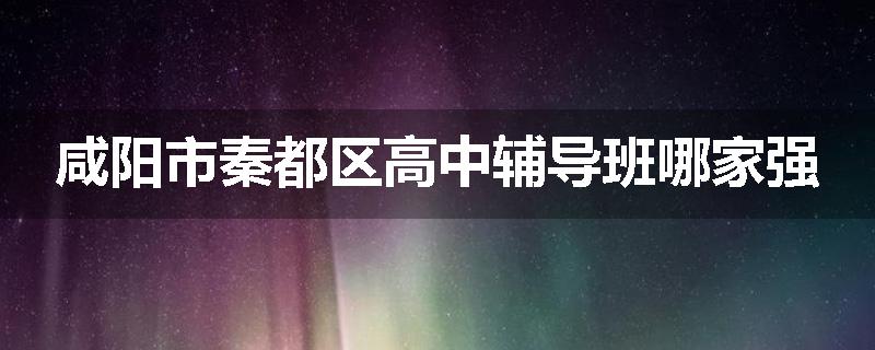 咸阳市秦都区高中辅导班哪家强