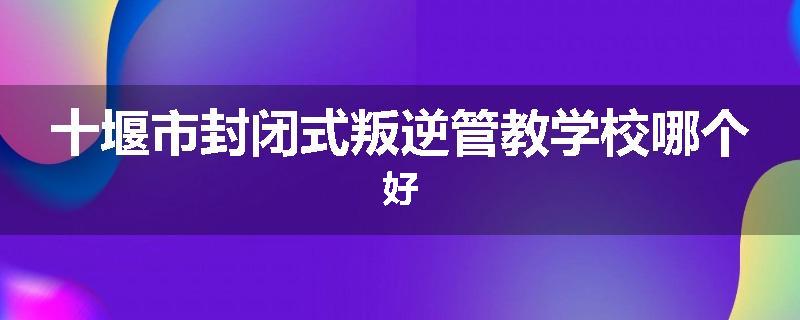 十堰市封闭式叛逆管教学校哪个好