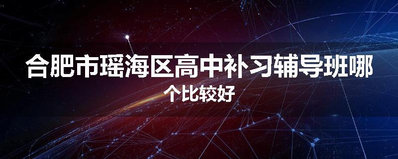合肥市瑶海区高中补习辅导班哪个比较好