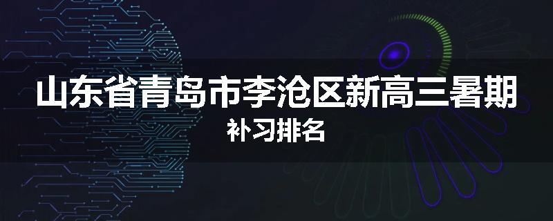 山东省青岛市李沧区新高三暑期补习排名