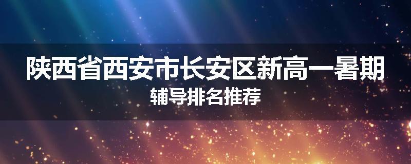 陕西省西安市长安区新高一暑期辅导排名推荐