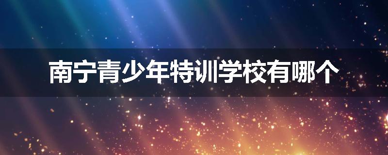 南宁青少年特训学校有哪个