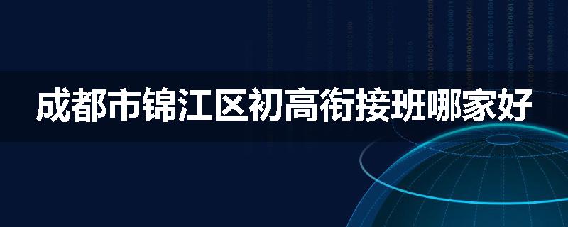 成都市锦江区初高衔接班哪家好