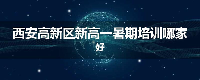 西安高新区新高一暑期培训哪家好