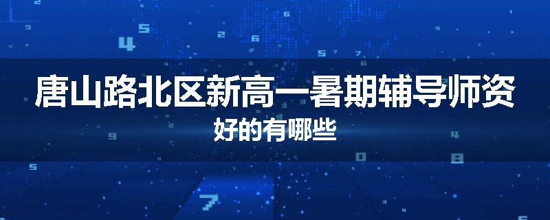 唐山路北区新高一暑期辅导师资好的有哪些