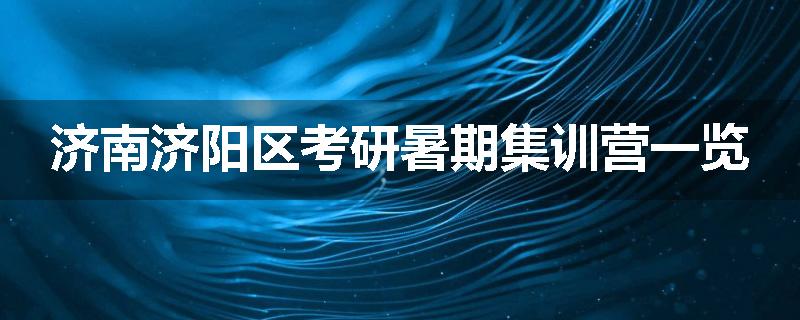 济南济阳区考研暑期集训营一览