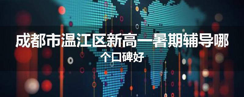 成都市温江区新高一暑期辅导哪个口碑好