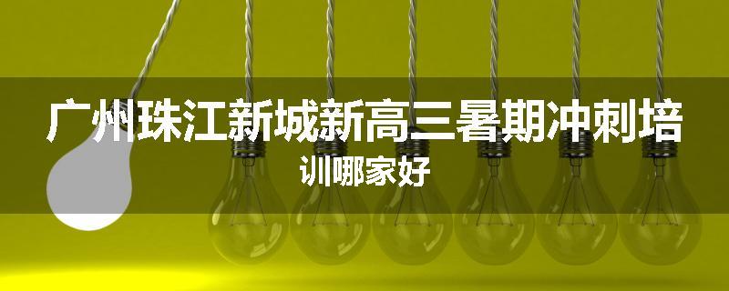 广州珠江新城新高三暑期冲刺培训哪家好