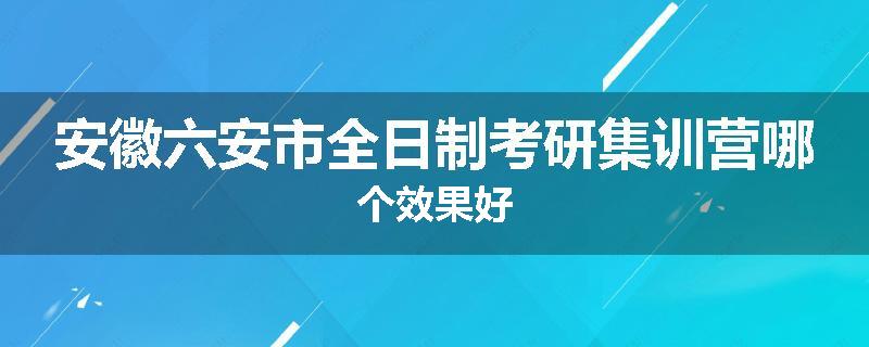 安徽六安市全日制考研集训营哪个效果好