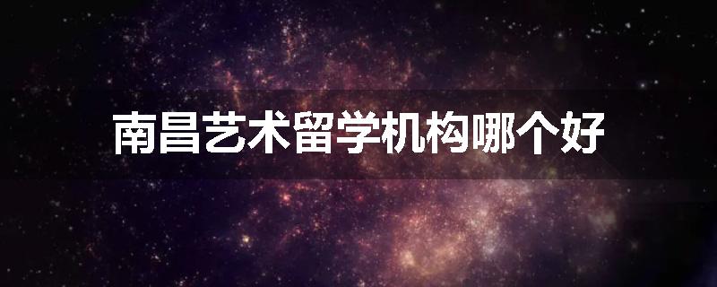 南昌艺术留学机构哪个好