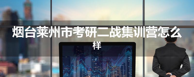 烟台莱州市考研二战集训营怎么样