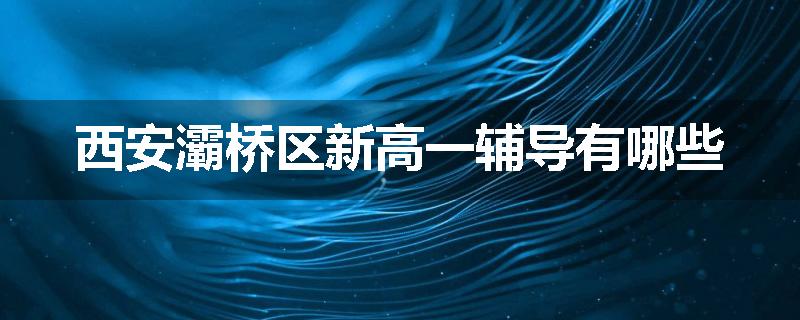 西安灞桥区新高一辅导有哪些