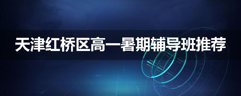 天津红桥区高一暑期辅导班推荐