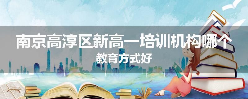 南京高淳区新高一培训机构哪个教育方式好