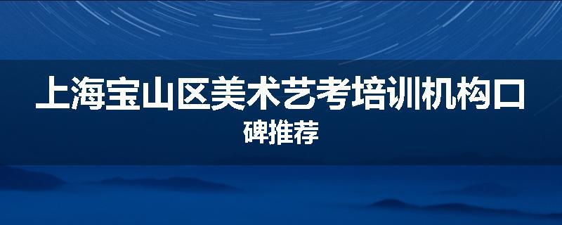 上海宝山区美术艺考培训机构口碑推荐