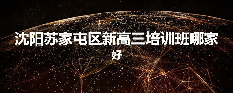 沈阳苏家屯区新高三培训班哪家好