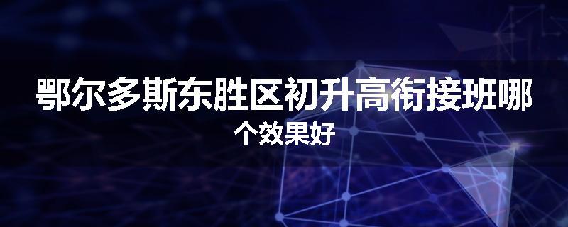 鄂尔多斯东胜区初升高衔接班哪个效果好