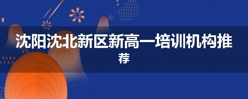 沈阳沈北新区新高一培训机构推荐