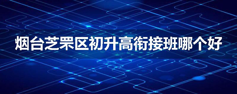 烟台芝罘区初升高衔接班哪个好
